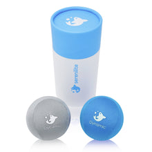 Stress Ball 2.0 with Dynamic Resistance & Grip Strengthening - Dual Core Gel and Foam (Grey, Blue)