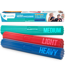 Serenilite Flex Bars, Hand and Grip Strengthener, Forearm Exerciser Workout, Tennis Elbow Relief