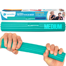 Serenilite Flex Bars, Hand and Grip Strengthener, Forearm Exerciser Workout, Tennis Elbow Relief