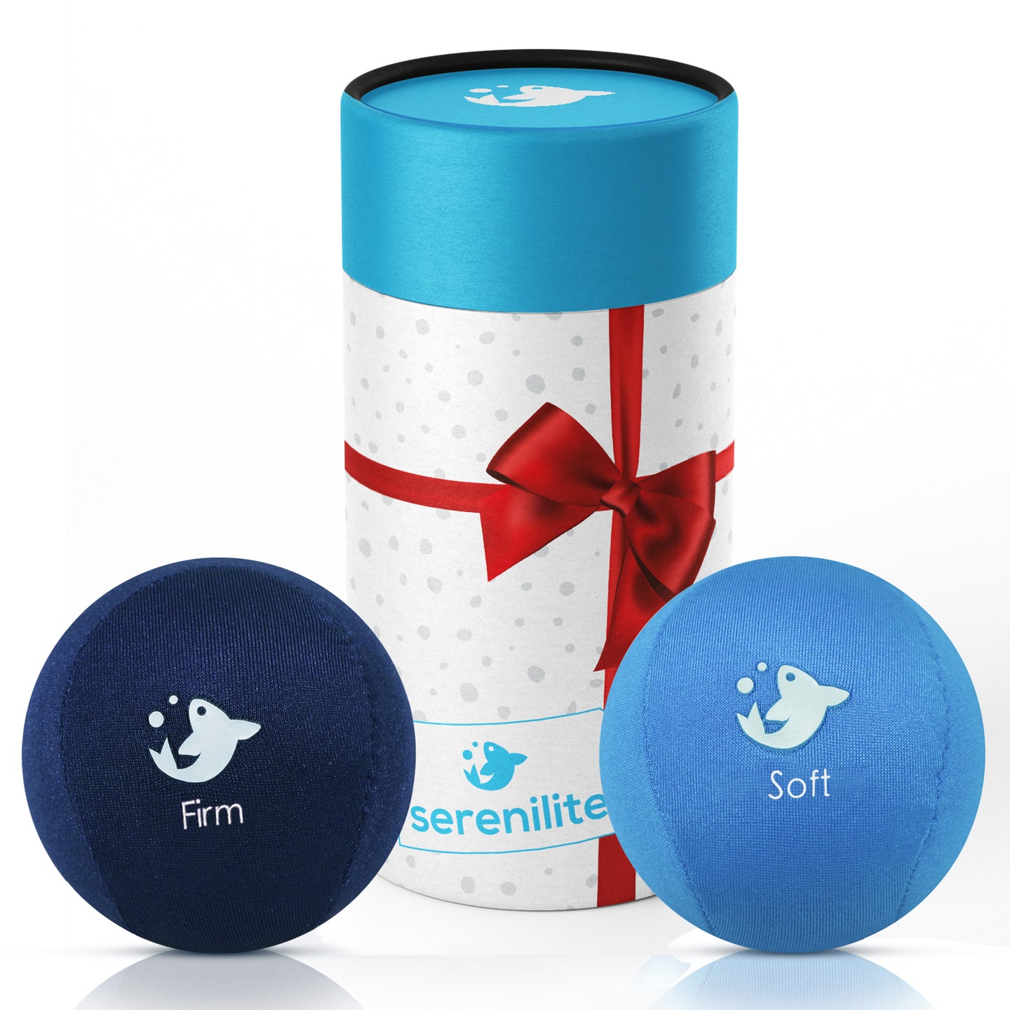 Serenilite 2X Hand Therapy Exercise Stress Ball Bundle - Dual Color - Soft, Firm