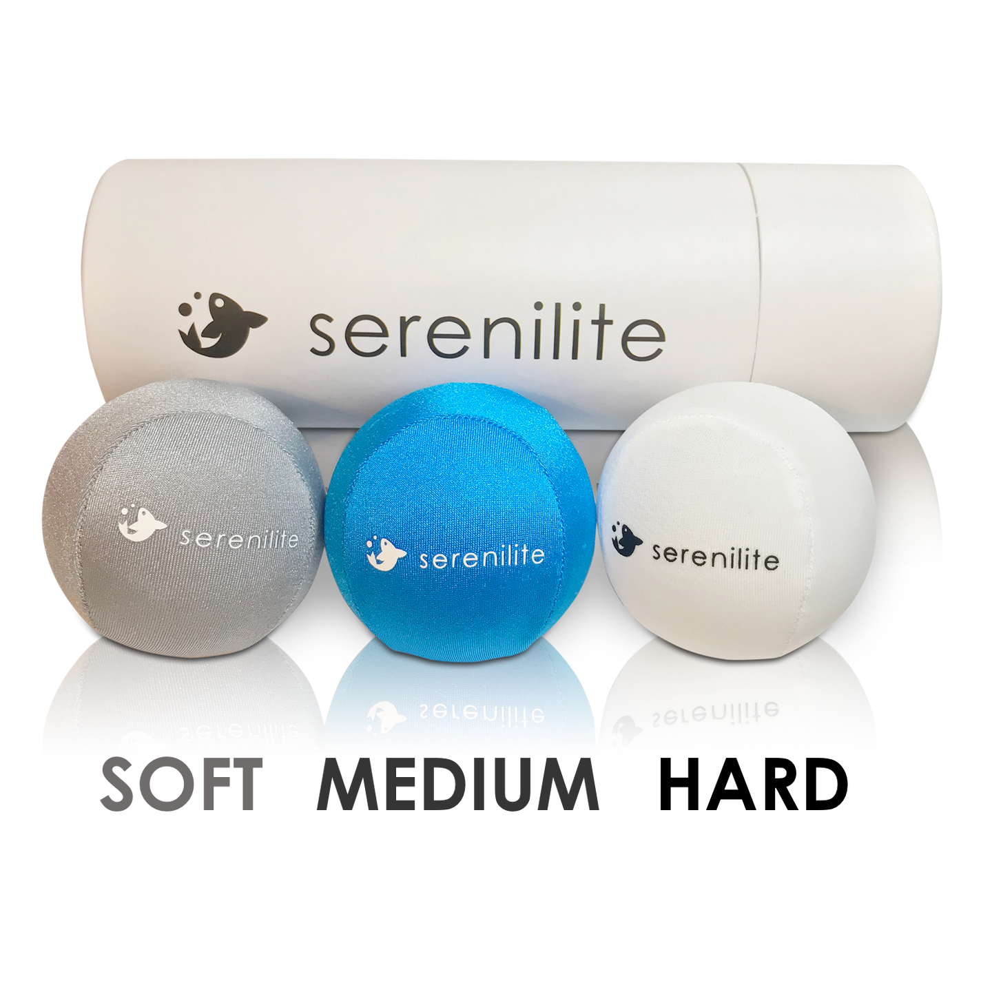 Serenilite 3X Hand Therapy Exercise Stress Ball Bundle - Soft, Medium, Hard